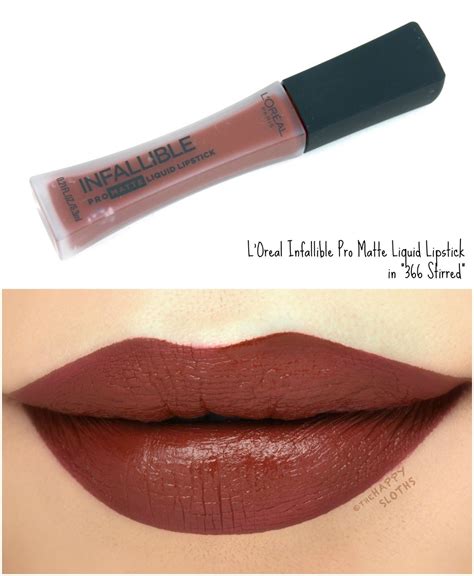 l oreal infallible pro matte liquid lipsticks in 366 stirred review and swatches lipstick for