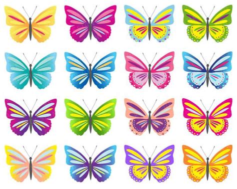 Butterfly Clip Art Digital Butterflies Clipart Colorful