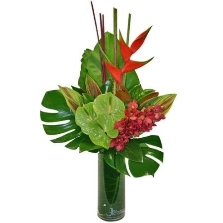 Tropical centerpiece 38 (tall) | Tropical floral arrangements, Tropical flower arrangements ...