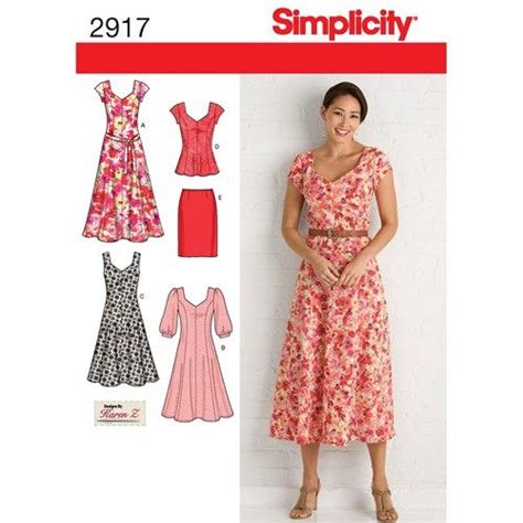 Simplicity Pattern 2917 Misses And Plus Size Dresses In 2020 Sewing
