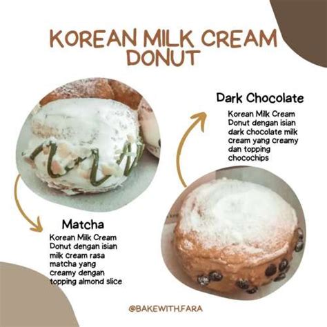 Open Order Korean Milk Cream Donut Faras Bake House