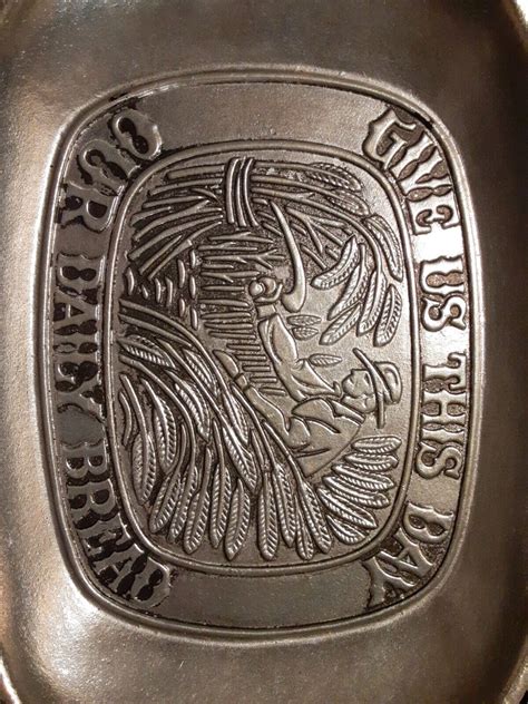 vintage sexton give us this day our daily bread pewter serving dish tray 1972 ebay