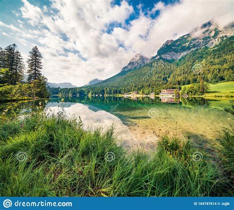 Sunny Summer Morning Hintersee Lake Austrian Alps Stock Photos Free