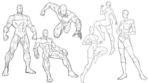 Drawing More Superhero Poses For Comics Youtube