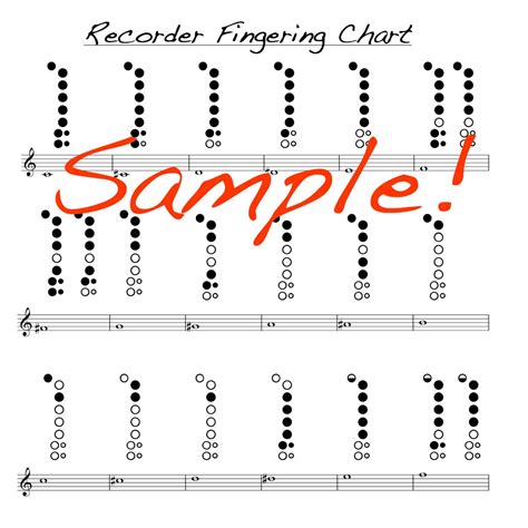 Mini Recorder Fingering Chart Double Sided Laminated chart | Etsy