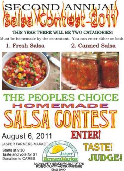 Salsa Contest Fresh And Canned Homemade Salsa Salsa Fresh Salsa