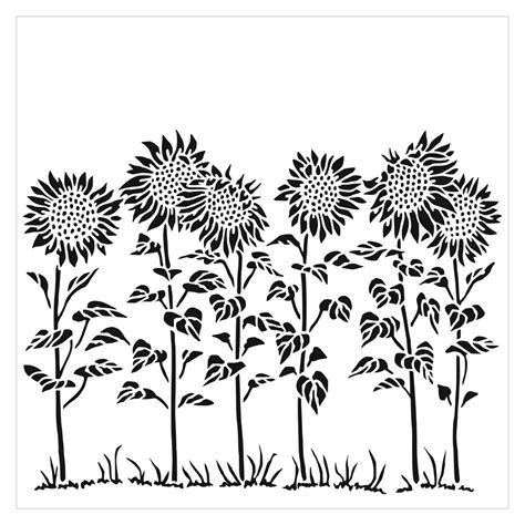 Buy Stencil 6in X 6in Sunflower Meadow