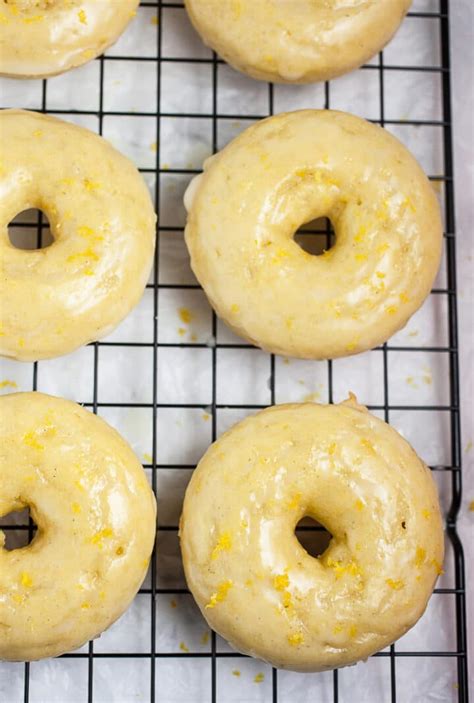 Baked Glazed Lemon Doughnuts Recipe The Rustic Foodie