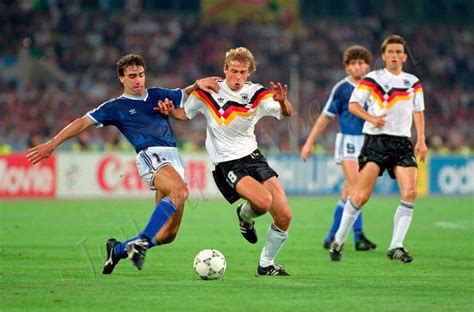 West Germany 1 Argentina 0 In 1990 In Rome Jurgen Klinsmann Runs At