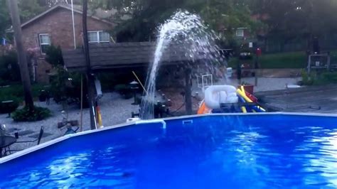 Homemade Swimming Pool Fountain Youtube