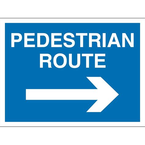 Pedestrian Route Arrow Right Signs From Key Signs Uk