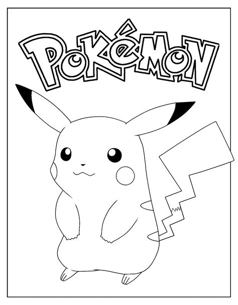 Pokemon Pikachu Coloring Pages Free At Coloring Page