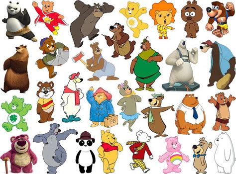 Find The Cartoon Bears Quiz Bear Cartoon Cartoon Caracters Famous