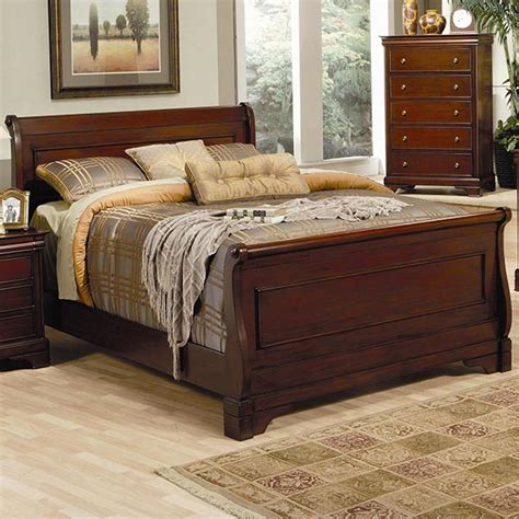Montana king 5 piece mahogany brown wood modern bedroom set this set includes high quality pieces of bedroom furniture. Versailles Queen Sleigh Bed in Deep Mahogany | Marjen of ...