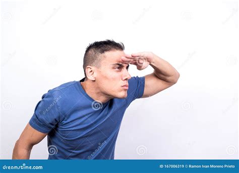 Man Looking Far Away Stock Image Image Of White Spotting 167006319