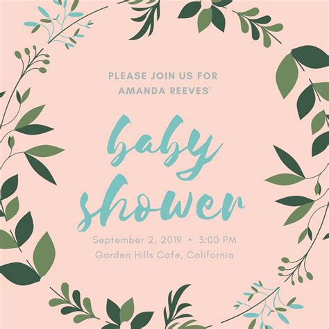 Baby Shower Invitation Digital File Download In Jpeg Pdf Etsy