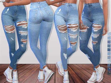 The Sims Resource Denim Ripped Jeans 093