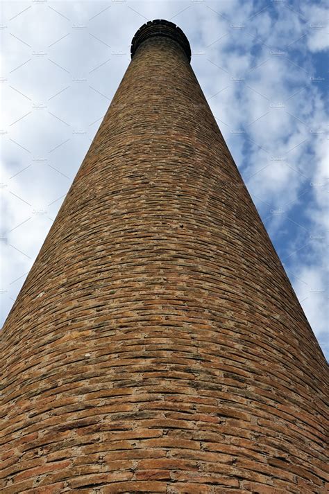 Industrial Brick Chimney Industrial Stock Photos ~ Creative Market