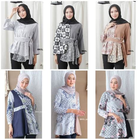 Blouse batik super jumbo 445 bigsize atasan wanita big size vol18. Batik Wanita Kekinian Blouse Batik Brokat Batik Kombinasi ...