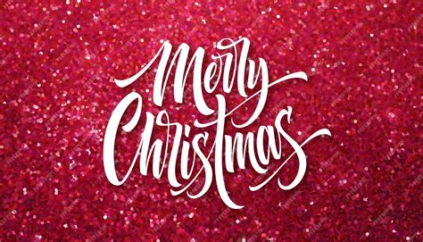 Free Vector Merry Christmas Greeting Card Glitter Vector Template