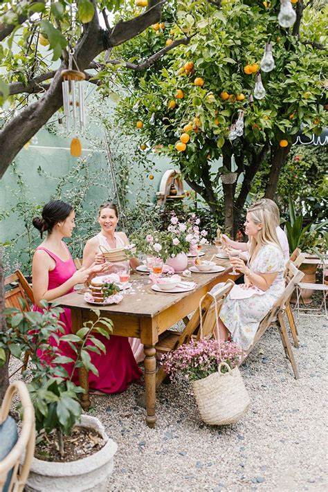 Party Planning A Perfectly Pink Rosé Tasting Luncheon Lauren Conrad Garden Picnic Outdoor