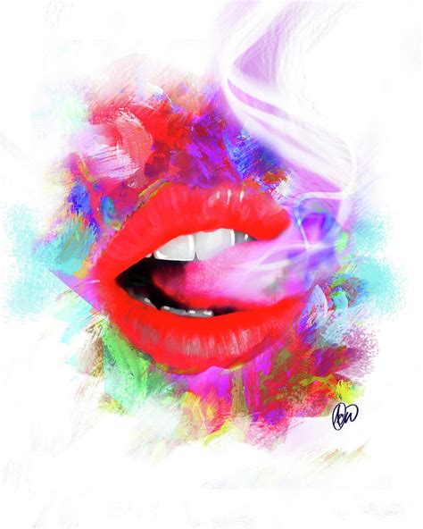Smoking Lips Digital Art By Ac Williams