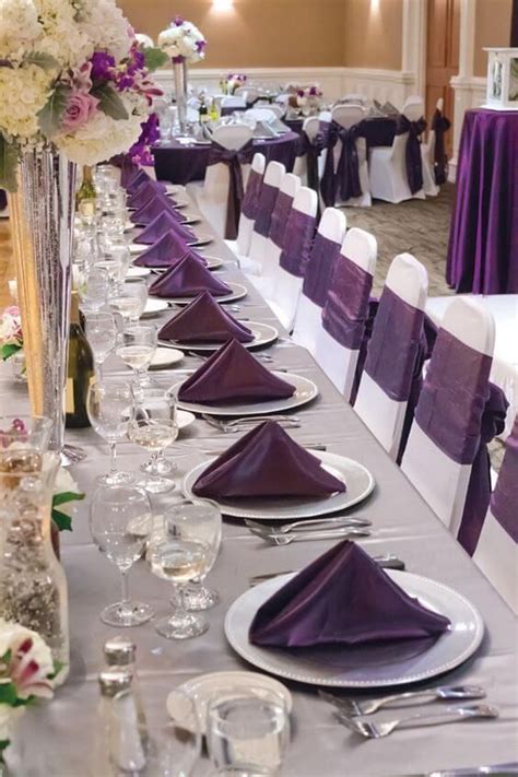 Bold Plum Fall Wedding Color Inspirations Purple Wedding Centerpieces