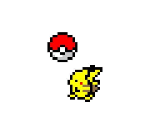 Pikachu And Pokeball Pixel Art Pokécharms