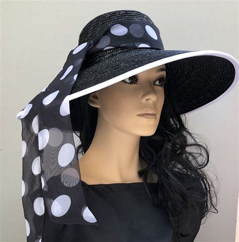 Kentucky Derby Hat Audrey Hepburn Hat Wedding Hat Ladies Black And