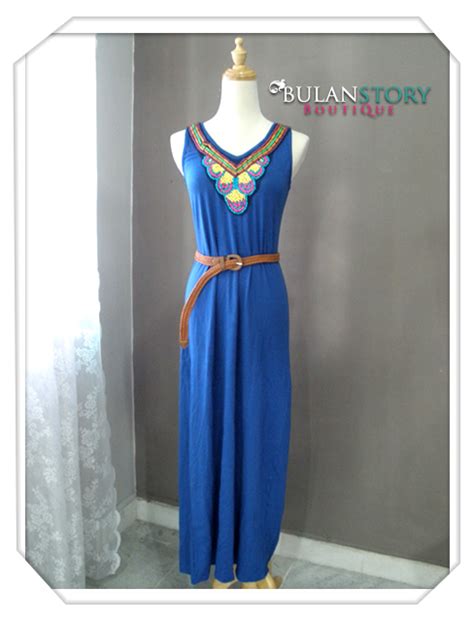 Bulan Story Boutique Jamaican Beads Maxi Dress Jbmd