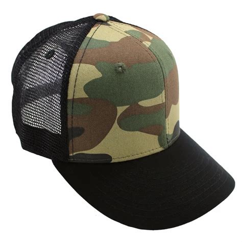 Custom Blank Camouflage Trucker Cap Hat Camo Mesh Baseball Caps Men