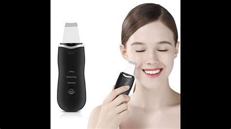 ultrasonic skin scrubber face deap spoon cleaning exfoliating skin facial cleanser youtube