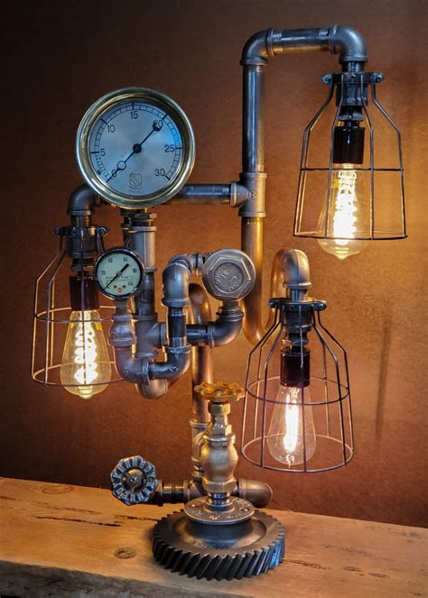 Steampunk Vintage Industrial Lamp 143 Table Lamp Desk Lamp Lamp Industrial Lamp