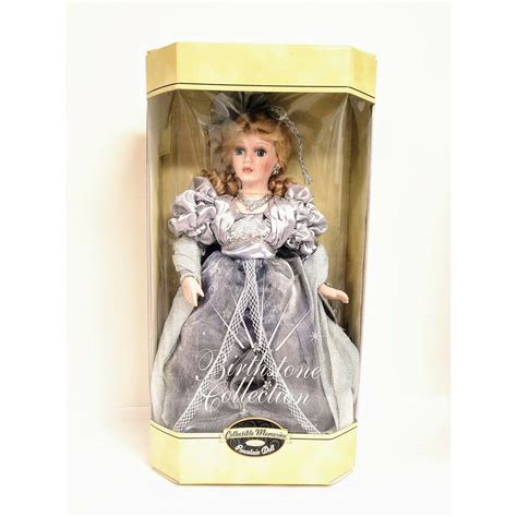 Porcelain Doll April Birthstone Collection Collectible Etsy