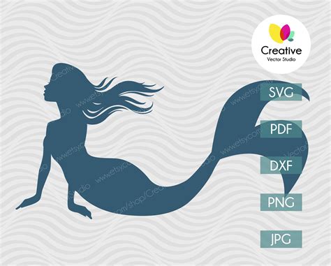 Little Mermaid Svg Cut File Creative Vector Studio