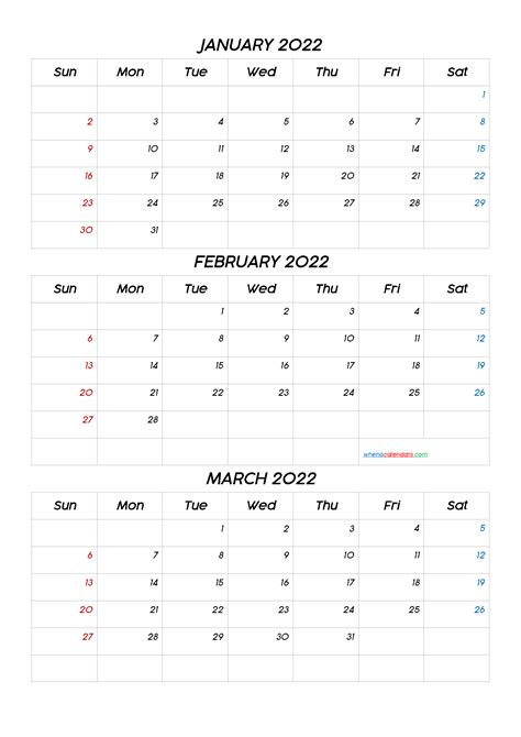 3 Month Calendar 2022 Printable June Calendar 2022