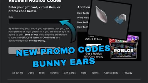 New Bunny Ears Promo Code Roblox Youtube