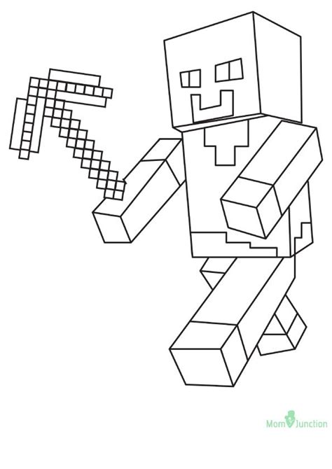 Minecraft Pickaxe O 16 Minecraft Coloring Pages Coloring Pages