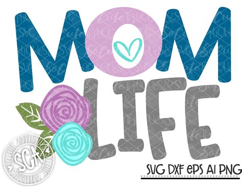 Mom life flowers SVG SCA 20 – socuteappliques.net