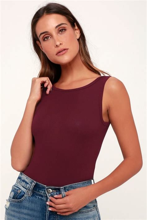 closer to you burgundy ribbed bodysuit ribbed bodysuit cute bodysuits burgundy bodysuit