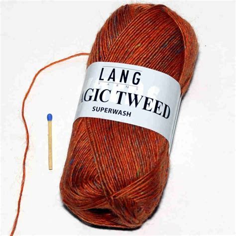 Magic Tweed Orange Lang Yarns Wolle Stricken Und Häkeln Und Tweed