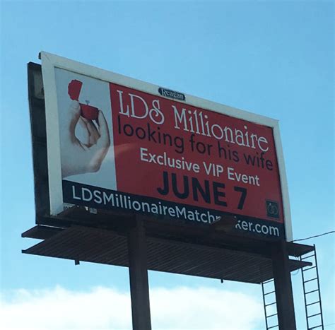billboard advertising date with lds millionaire draws attention online the daily universe