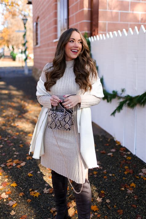 Neutral Sweater Dress Outfit • Brittany Ann Courtney