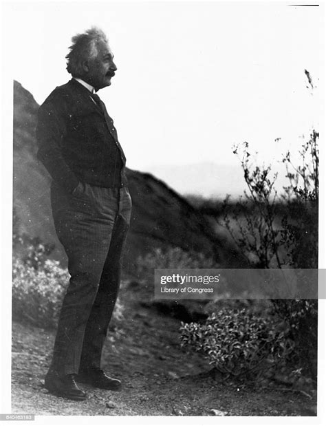 Albert Einstein Standing Alone In Palm Springs Desert News Photo