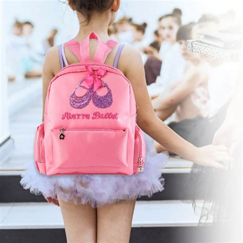Otviap Pink Girls Kids Gymnastics Dance Ballet Swim Duffle Bag Backpack