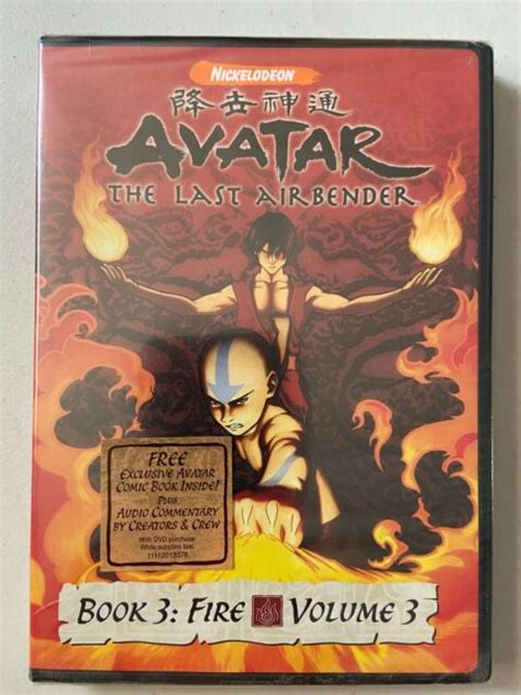 Avatar The Last Airbender Book 3 Fire Volume 3 Dvd 2008 For Sale Online Ebay