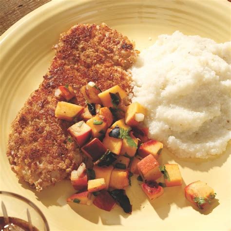 Very little preparation is required before cooking the beef filet tenderloin steak. Pecan-Crusted Turkey Tenderloin with Grilled Peach Salsa | Recipe | Turkey tenderloin, Peach ...