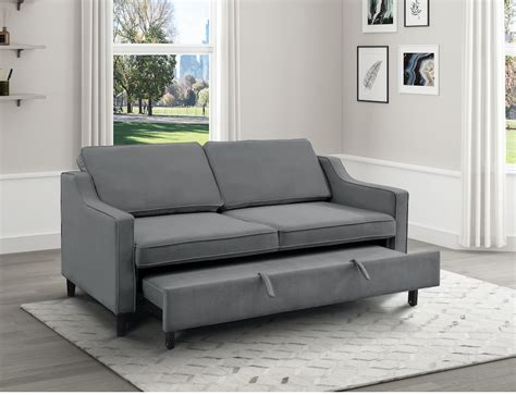 Homelegance Living Room Convertible Studio Sofa With Pull Out Bed