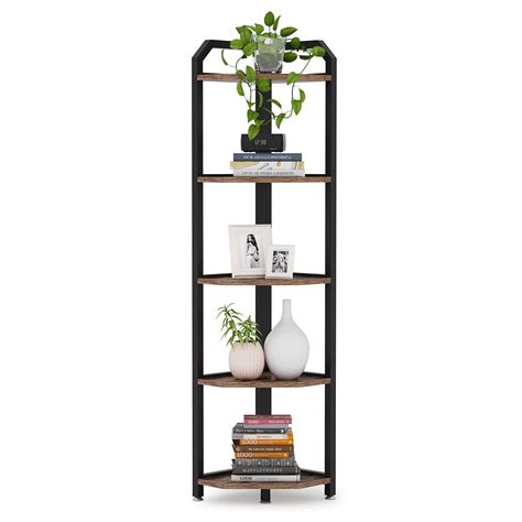 Buy Tribesigns Corner Shelf 5 Tier Corner Bookshelf And Bookcase