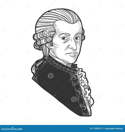 Wolfgang Amadeus Mozart Sketch Vector Illustration Cartoondealer Com